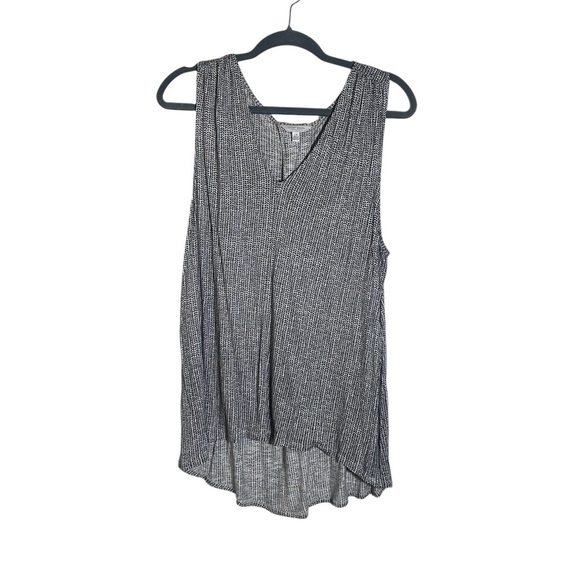 Lucky Brand Black and White Pleated Tank Top - Picture 3 of 10
